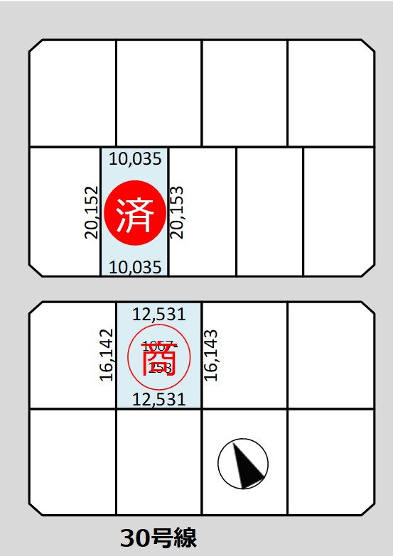 千歳市富丘3丁目1067-258 区画図（202.28㎡）
